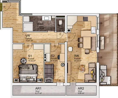 3-Zimmer-Wohnung mieten in Sankt Johann im Pongau – 66,48 m², € 1.090 – Bild 9 von 9