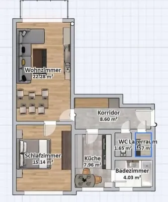 2-Zimmer-Wohnung mieten in Baden – 58 m², € 900 – Bild 15 von 15