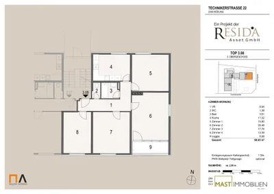 4-Zimmer-Wohnung kaufen in Mödling – 98,65 m², € 299.000 – Bild 13 von 13