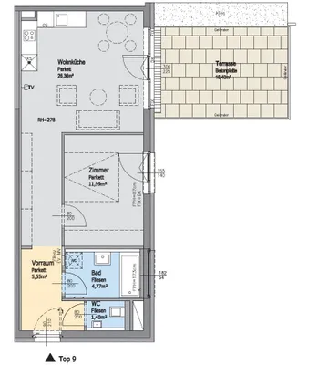 2-Zimmer-Wohnung mieten in Wien – 50,07 m², € 961 – Bild 8 von 10
