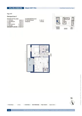 2-Zimmer-Wohnung mieten in Sankt Pölten Land – 57,52 m², € 797 – Bild 2 von 2