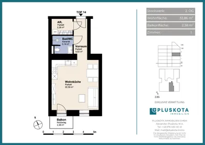 1-Zimmer-Wohnung kaufen in Wien – 33,19 m², € 209.000 – Bild 14 von 14