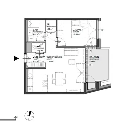 2-Zimmer-Wohnung kaufen in Wien – 55,55 m², € 352.000 – Bild 13 von 13