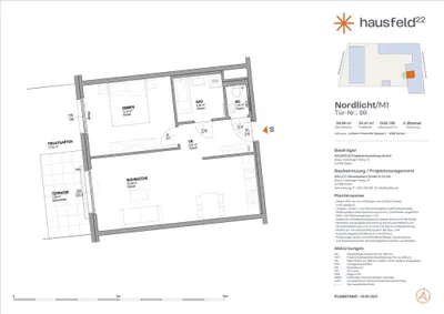 Unbefristete Neubau-Mietwohnung im Oberen Hausfeld Top2.09 | Termin online buchen: www.hausfeld22.at/nordlicht – Bild 2