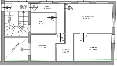 2-Zimmer-Wohnung kaufen in Braunau am Inn – 69,16 m², € 165.984 – Bild 3 von 3