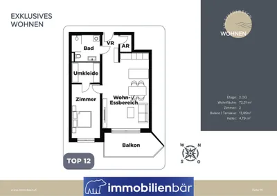 2-Zimmer-Wohnung mieten in Grieskirchen – 72,65 m², € 1.102 – Bild 8 von 8