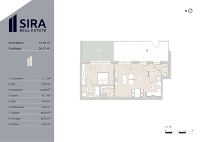 2-Zimmer-Wohnung kaufen in Wien – 63 m², € 399.000 – Bild 8 von 8