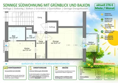 Direktvergabe - Wiener Wohn-Ticket für 1 Zimmer bis 30.06.2026 erforderlich