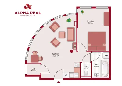 2-Zimmer-Wohnung mieten in Kufstein – 42,66 m², € 840 – Bild 8 von 8