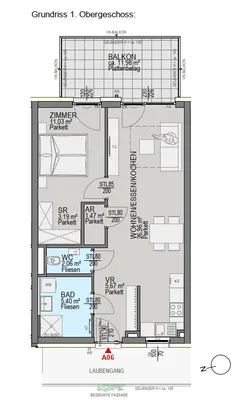2-Zimmer-Wohnung kaufen in Graz – 55,74 m², € 259.800 – Bild 6 von 7