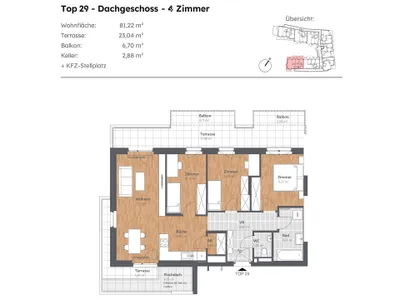 4-Zimmer-Wohnung mieten in Sankt Pölten Land – 81,22 m², € 1.079 – Bild 5 von 5