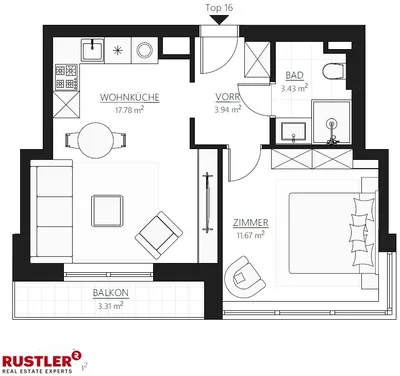 2-Zimmer-Wohnung kaufen in Wien – 36,82 m², € 240.000 – Bild 7 von 9
