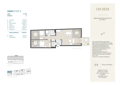 3-Zimmer-Wohnung kaufen in Wien – 71,46 m², € 414.000 – Bild 2 von 12