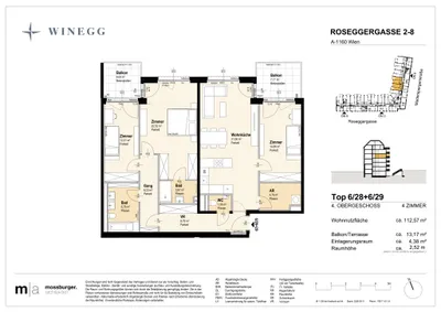 4-Zimmer-Wohnung kaufen in Wien – 112,57 m², € 816.300 – Bild 7 von 7