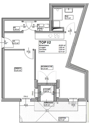 2-Zimmer-Wohnung mieten in Wien – 53,46 m², € 920 – Bild 2 von 14