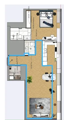 Helle und ruhige DG-Wohnung 1040 Wieden – Bild 2