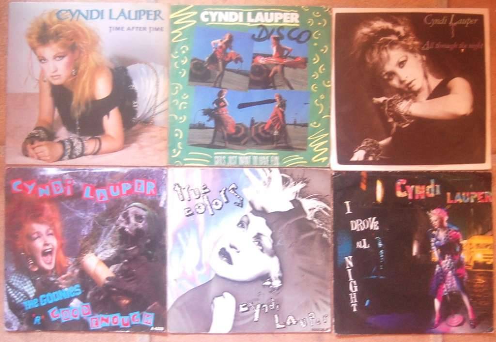 Singleschallplattensammlung mit den 6 Größten Hits von der Super Stimme Cyndi Lauper aos den Jahren 1983 bis 1989
