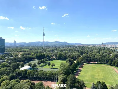 Terrassen-Garconniere im 21. Stock mit Donaupark- Fernblick bei der U1 und UNO-City – Bild 2