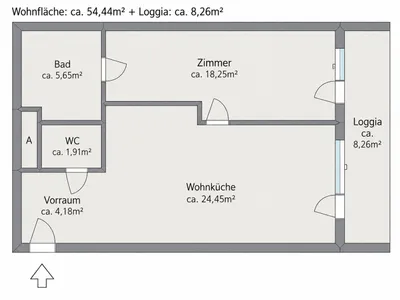 2-Zimmer-Wohnung mieten in Wien – 54,44 m², € 1.290 – Bild 12 von 12