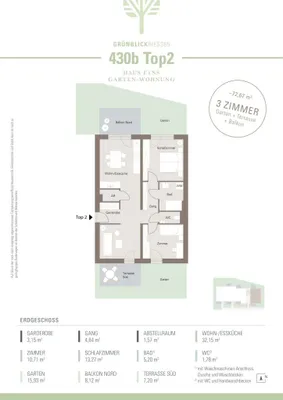 3-Zimmer-Wohnung kaufen in Graz – 72,67 m², € 299.000 – Bild 5 von 5