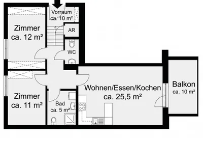 3-Zimmer-Wohnung kaufen in Graz – 65,7 m², € 219.000 – Bild 9 von 9