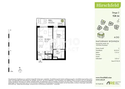 2-Zimmer-Wohnung kaufen in Wien – 45,32 m², € 270.000 – Bild 2 von 7