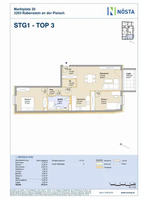 3-Zimmer-Wohnung mieten in Sankt Pölten Land – 78,64 m², € 905 – Bild 4 von 4