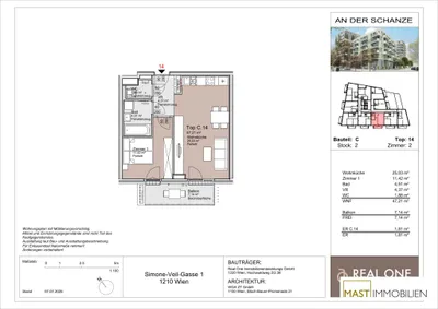 2-Zimmer-Wohnung mieten in Wien – 47,21 m², € 950 – Bild 11 von 11