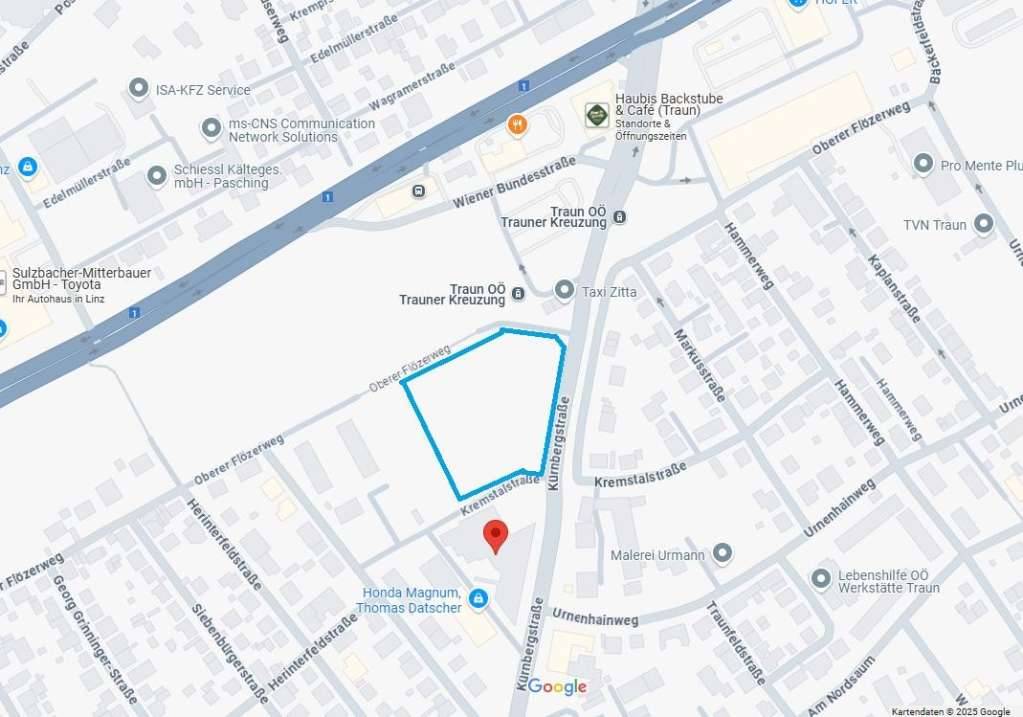 Gewerbegrundstück mit MB1 Widmung an der Trauner Kreuzung KLEINERE GRÖSSEN AUF ANFRAGE – pohled 2