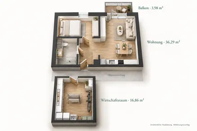 2-Zimmer-Wohnung kaufen in Wien – 46 m², € 395.000