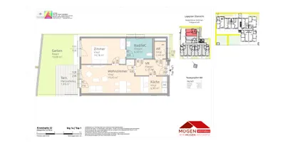 2-Zimmer-Wohnung mieten in Bruck an der Leitha – 55,48 m², € 625 – Bild 2 von 2
