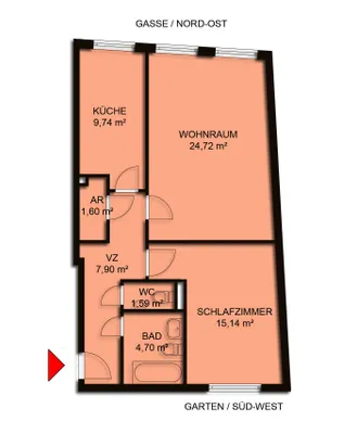 2-Zimmer-Wohnung mieten in Wien – 65 m², € 1.185 – Bild 17 von 18