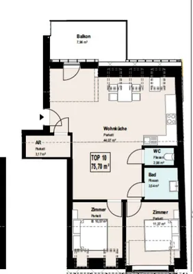 3-Zimmer-Wohnung kaufen in Wien – 75,7 m², € 445.000 – Bild 12 von 12