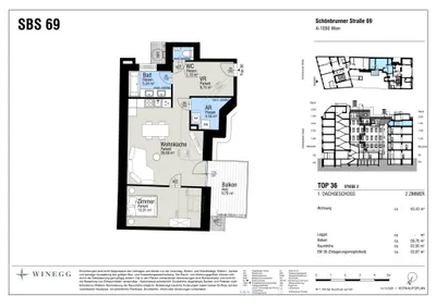 2-Zimmer-Wohnung kaufen in Wien – 63,43 m², € 798.000 – Bild 7 von 7