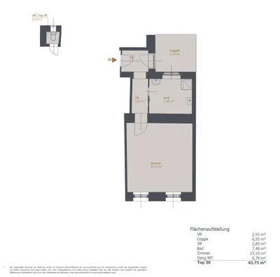 2-Zimmer-Wohnung kaufen in Wien – 43,75 m², € 179.000 – Bild 8 von 8