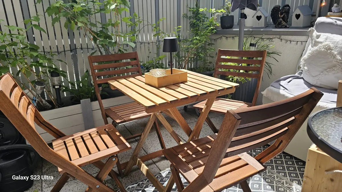 IKEA Balkon-/ Gartenmöbel Set aus Holz, € 189,- (4600 Wels)