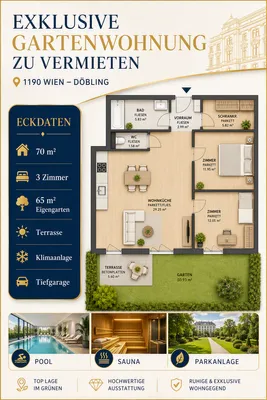 3-Zimmer-Wohnung mieten in Wien – 70 m², € 1.750 – Bild 9 von 25