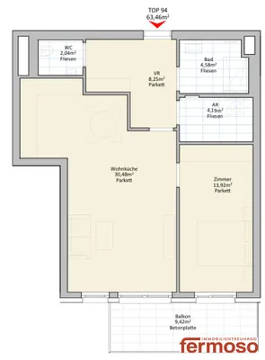 2-Zimmer-Wohnung mieten in Wien – 63,46 m², € 1.199 – Bild 17 von 17