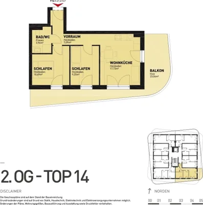 3-Zimmer-Wohnung mieten in Graz – 48 m², € 748 – Bild 7 von 7