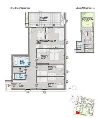4-Zimmer-Wohnung kaufen in Graz – 85,26 m², € 429.500 – Bild 9 von 9