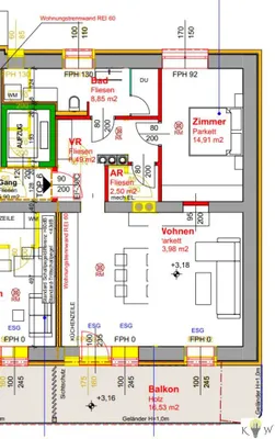 2-Zimmer-Wohnung kaufen in Eisenstadt - Umgebung – 69 m², € 279.000 – Bild 11 von 13