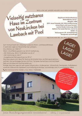 17-Zimmer-Haus kaufen in Wels-Land – 271 m², € 459.000 – Bild 1 von 6