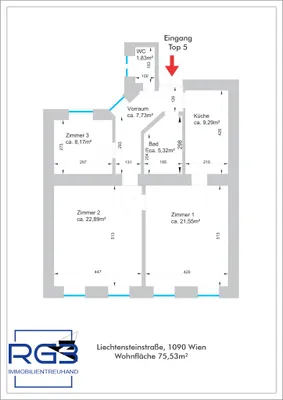 3-Zimmer-Wohnung kaufen in Wien – 75,53 m², € 375.000 – Bild 15 von 15