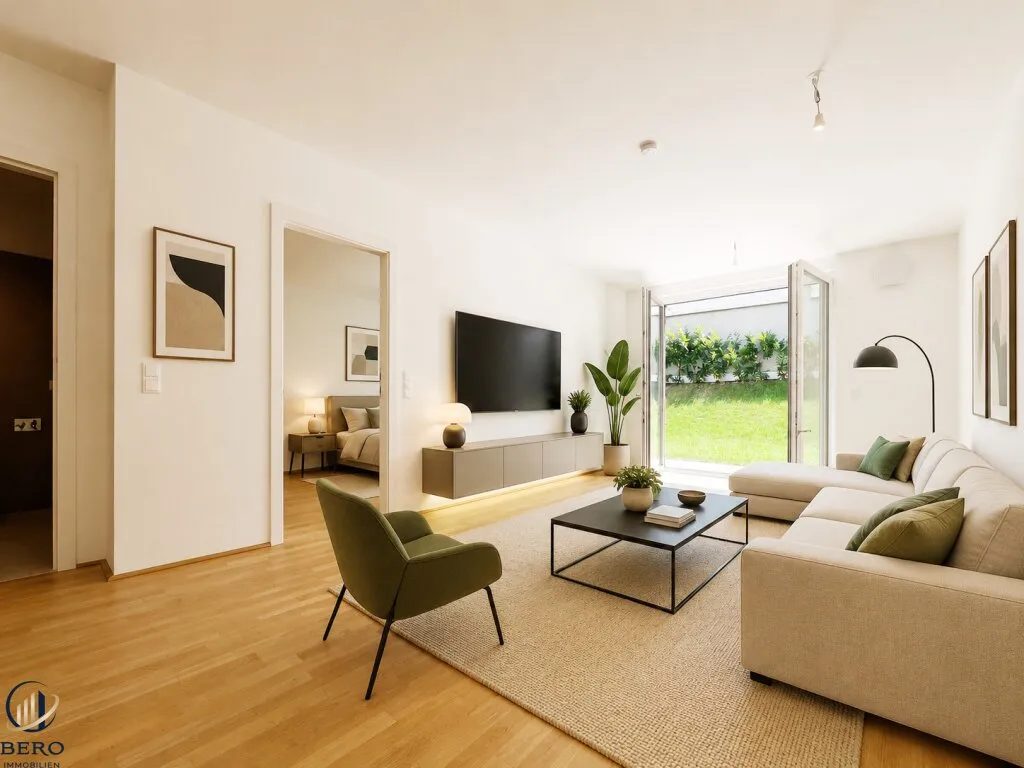 Fantastische 2-Zimmer-Gartenwohnung! Erstbezug! 2 Wohnhäuser in Bestlage - (nur) noch 15 Wohnungen in verschiedenen Größen frei! PROVISIONSFREI! - Ansicht 2