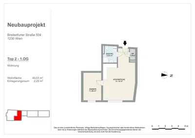 2-Zimmer-Wohnung kaufen in Wien – 49,53 m², € 275.000 – Bild 6 von 6
