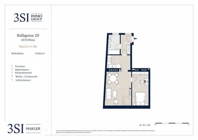 2-Zimmer-Wohnung kaufen in Wien – 59 m², € 435.000 – Bild 13 von 13