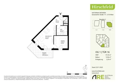 2-Zimmer-Wohnung mieten in Wien – 47,36 m², € 879 – Bild 12 von 12