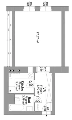 1-Zimmer-Gewerbeimmobilie mieten in Wien – 44 m², € 95