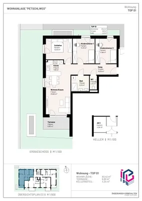 4-Zimmer-Wohnung kaufen in Perg – 83,42 m², € 349.138 – Bild 3 von 3