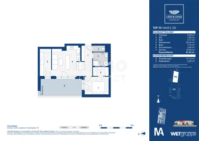 2-Zimmer-Wohnung kaufen in Krems Land – 57,42 m², € 285.000 – Bild 7 von 7